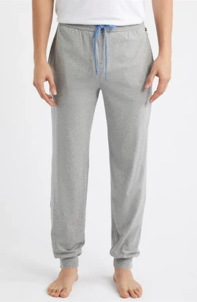 Hugo Boss Boss Mix Match Stretch Cotton Pajama Joggers In Gray