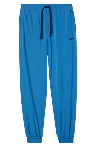 Hugo Boss Boss Mix Match Stretch Cotton Pajama Pants In Blue