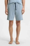 Hugo Boss Boss Mix Match Stretch Cotton Pajama Shorts In Blue