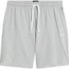 Hugo Boss Boss Mix Match Stretch Cotton Pajama Shorts In Gray