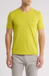 Hugo Boss Boss Mix Match Stretch Cotton Pajama T-shirt In Yellow