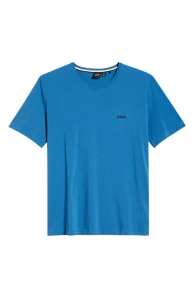 Hugo Boss Boss Mix Match Stretch Cotton Pajama T-shirt In Blue