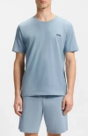 Hugo Boss Boss Mix Match Stretch Modal Pajama T-shirt In Blue