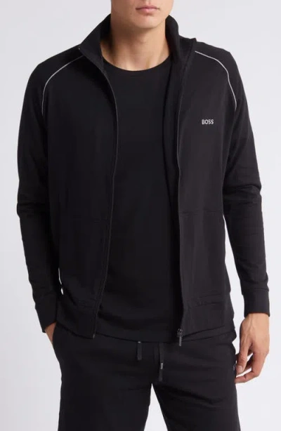 Hugo Boss Boss Mix Match Zip Jacket In Black
