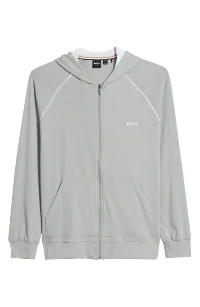 Hugo Boss Boss Mix Match Zip Jacket In Gray