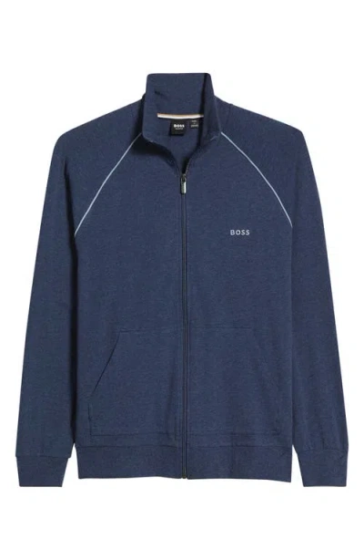 Hugo Boss Boss Mixmatch Z Knit Jacket In Blue