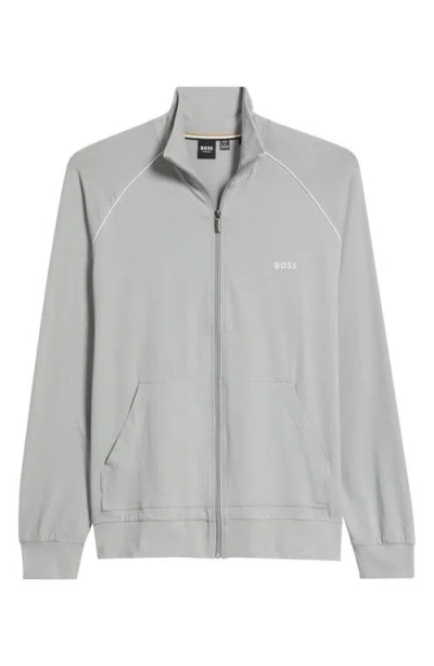 Hugo Boss Boss Mixmatch Z Knit Jacket In Gray