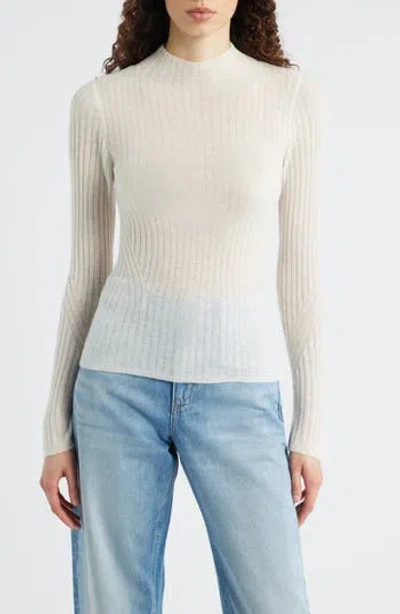 Hugo Boss Boss Mock Neck Sweater In White