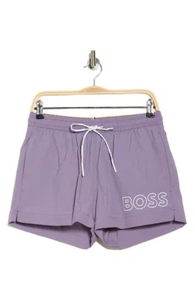 Hugo Boss Boss Mooneye Swim Shorts In Medium Purple