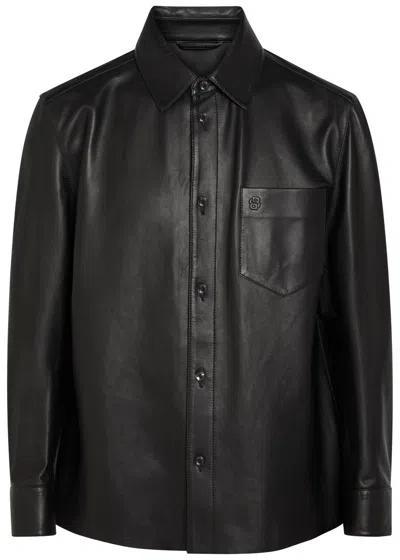 Hugo Boss Boss Movitz Leather Jacket In Black