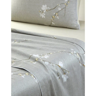 Hugo Boss Boss Multicoloured Almond Flowers Floral-print Cotton Double Flat Sheet 240cm X 300cm