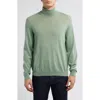Hugo Boss Slim-fit Rollneck Sweater In Virgin Wool In Green