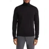 Hugo Boss Boss Musso Virgin Wool Turtleneck Sweater In Black
