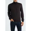 Hugo Boss Boss Musso Virgin Wool Turtleneck Sweater In Brown