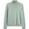 Hugo Boss Boss Musso Virgin Wool Turtleneck Sweater In Light/pastel Green