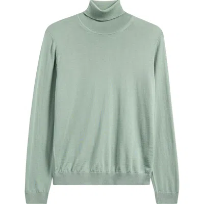 Hugo Boss Boss Musso Virgin Wool Turtleneck Sweater In Light/pastel Green