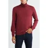 Hugo Boss Boss Musso Virgin Wool Turtleneck Sweater In Red
