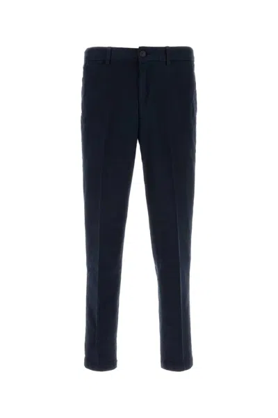 HUGO BOSS BOSS NAVY BLUE STRETCH COTTON BLEND PANT