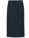 Hugo Boss Front-slit Maxi Skirt In Blue
