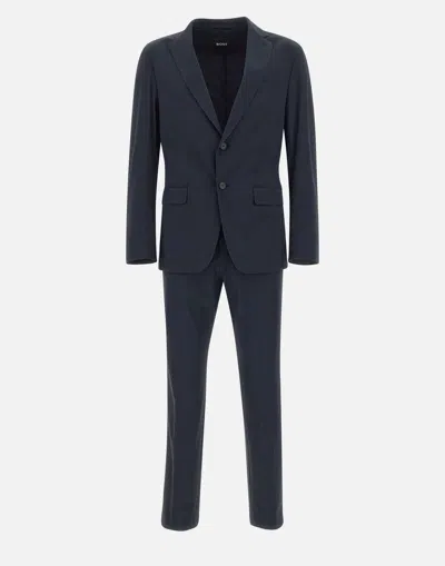 Hugo Boss Boss Navy Stretch Two Piece Suit In Blue