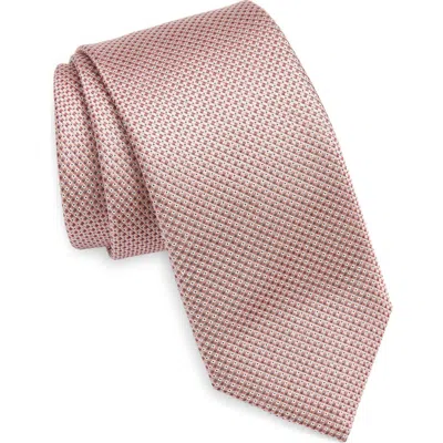 Hugo Boss Boss Neat Silk Blend Tie In Light Pink