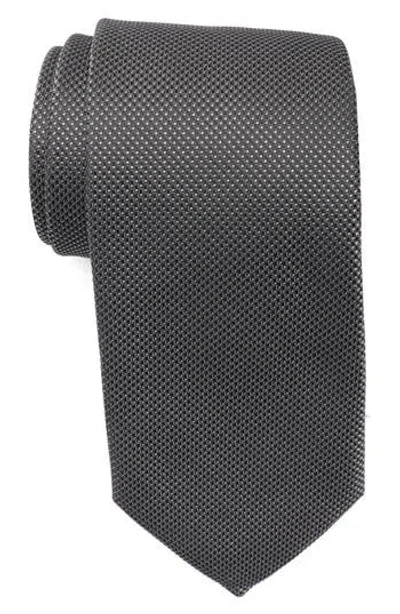 Hugo Boss Boss Neat Silk Blend Tie In Silver