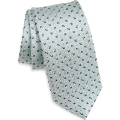Hugo Boss Boss Neat Silk Jacquard Tie In Green