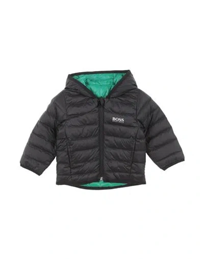 Hugo Boss Babies' Boss Newborn Boy Puffer Black Size 3 Polyamide In Green