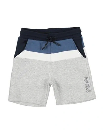 Hugo Boss Babies' Boss Newborn Boy Shorts & Bermuda Shorts Grey Size 3 Cotton, Polyester, Elastane In Gray