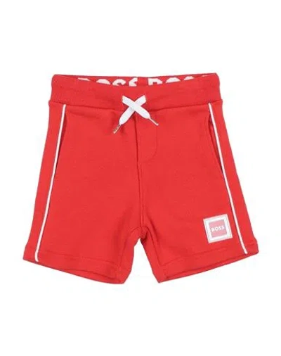 Hugo Boss Babies' Boss Newborn Boy Shorts & Bermuda Shorts Red Size 3 Cotton, Polyester