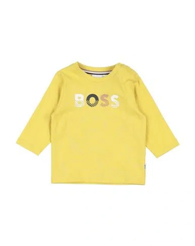 Hugo Boss Babies' Boss Newborn Boy T-shirt Lime Green Size 3 Cotton