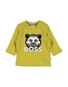 Hugo Boss Boss Newborn Boy T-shirt Acid Green Size 3 Cotton In Green