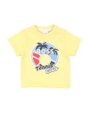 Hugo Boss Boss Newborn Boy T-shirt Pastel Yellow Size 3 Cotton, Elastane In Yellow