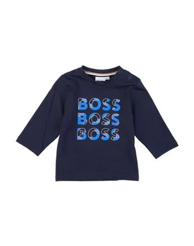 Hugo Boss Babies' Boss Newborn Boy T-shirt Midnight Blue Size 3 Cotton