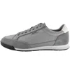 Hugo Boss Low-top Trainers With Suede And Faux Leather In Gray
