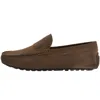 Hugo Boss Boss Noel Moccasin Shoes Dark Brown In Brown