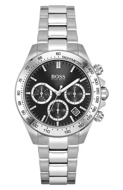 Hugo Boss Boss Novia Chronograph Bracelet Watch, 38mm In Black