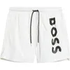 Hugo Boss Boss Octopus Swim Shorts Open White In White