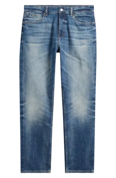 Hugo Boss Boss Ogden Straight Leg Jeans In Blue