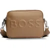 Hugo Boss Boss Olivia Faux Leather Crossbody Bag In Brown