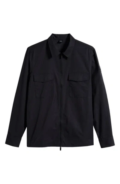 Hugo Boss Boss Olson Shirt Jacket In Black