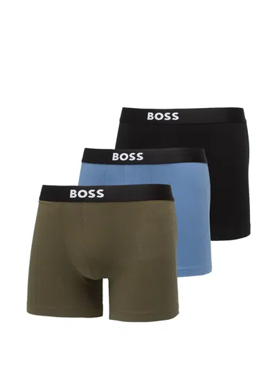 Hugo Boss Boss One Logo-waistband Boxer Briefs In Multi