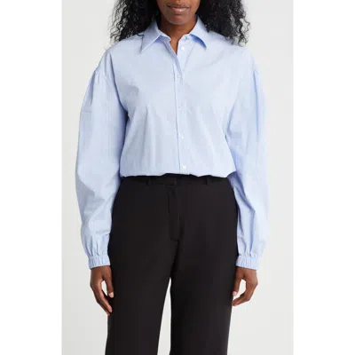 Hugo Boss Boss Orange Barby Cotton Button-up Shirt In Blue