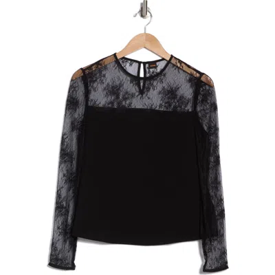 Hugo Boss Boss Orange Bettina Lace Top In Black