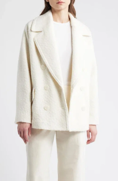 Hugo Boss Boss Orange Cabani Textured Double Breasted Jacket In White