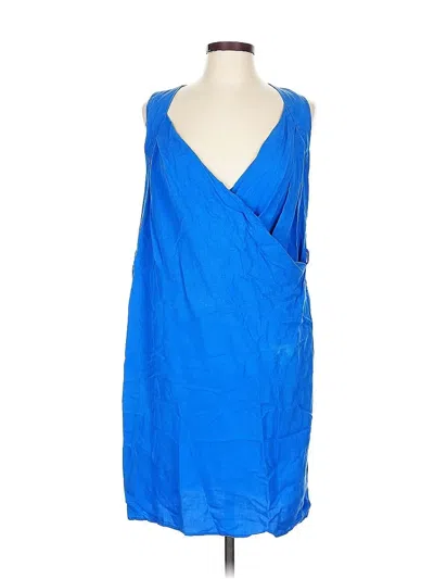 Pre-owned Hugo Boss Boss Orange Cocktail Dress In Blue