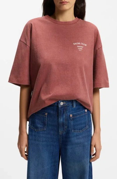 Hugo Boss Boss Orange Cotton Tee In Brown