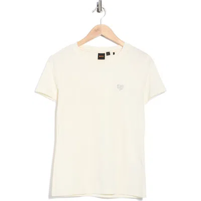 Hugo Boss Boss Orange Crystal Cotton T-shirt In Neutral