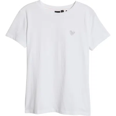 Hugo Boss Boss Orange Crystal Cotton T-shirt In Natural