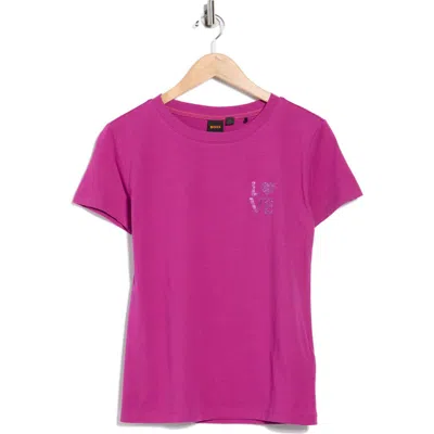 Hugo Boss Boss Orange Crystal Cotton T-shirt In Multi